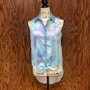 NWT Sheer Tie Dye Women’s Top Small